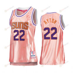 Phoenix Suns Deandre Ayton 22 Rose Gold Pink 75th Anniversary Women's Jersey