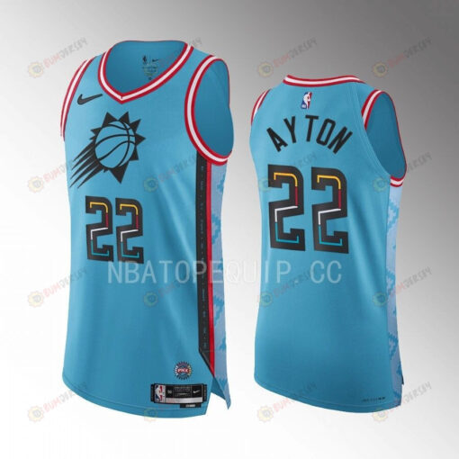 Phoenix Suns Deandre Ayton 22 Turquoise Jersey 2022-23 City Edition