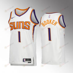 Phoenix Suns Devin Booker 1 2022-23 Association Edition White Jersey Swingman