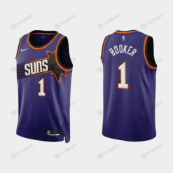 Phoenix Suns Devin Booker 1 2022-23 Icon Edition Purple Men Jersey