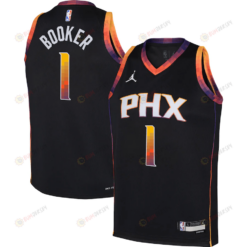 Phoenix Suns Devin Booker 1 Black 2022-23 Statement Edition Men Jersey