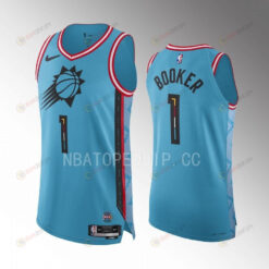 Phoenix Suns Devin Booker 1 Turquoise Jersey 2022-23 City Edition