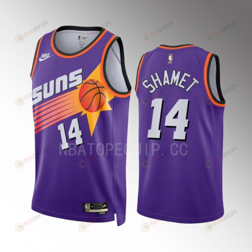 Phoenix Suns Landry Shamet 14 2022-23 Classic Edition Purple Men Jersey Swingman