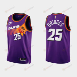 Phoenix Suns Mikal Bridges 25 2022-23 Classic Edition Purple Men Jersey