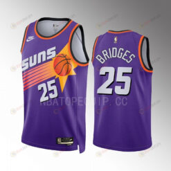 Phoenix Suns Mikal Bridges 25 2022-23 Classic Edition Purple Men Jersey Swingman