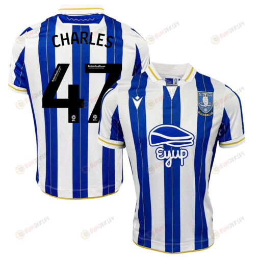 Pierce Charles 47 Sheffield Wednesday FC 2023-24 Home Men Jersey - Blue