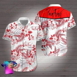Pink Floyd Curved Hawaiian Shirt In White Red Pattern