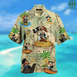 Pirates Mickey Mouse Hawaiian Shirt Beach Short Sleeve