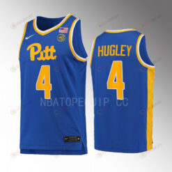Pitt Panthers John Hugley 4 Jersey 2022-23 College Basketball Royal Uniform
