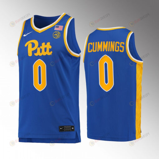 Pitt Panthers Nelly Cummings 0 Jersey 2022-23 College Basketball Royal Uniform