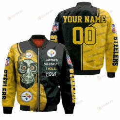 Pittburgh Steelers Haters Silence 3D Customized Pattern Bomber Jacket