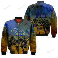 Pittsburgh Panthers Bomber Jacket 3D Printed Coconut Tree Tropical Grunge