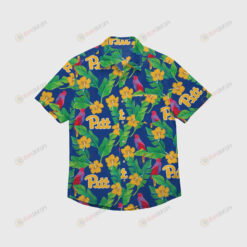 Pittsburgh Panthers Floral Button Up Hawaiian Shirt