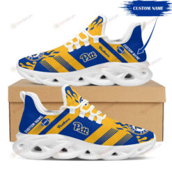 Pittsburgh Panthers Logo Custom Name Pattern 3D Max Soul Sneaker Shoes