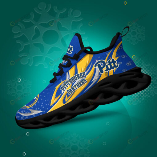 Pittsburgh Panthers Logo Triangle Pattern 3D Max Soul Sneaker Shoes