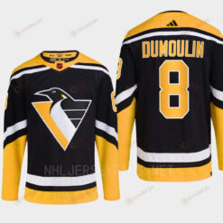 Pittsburgh Penguins 2022 Reverse Retro 2.0 Brian Dumoulin 38 Black Primegreen Jersey Men's