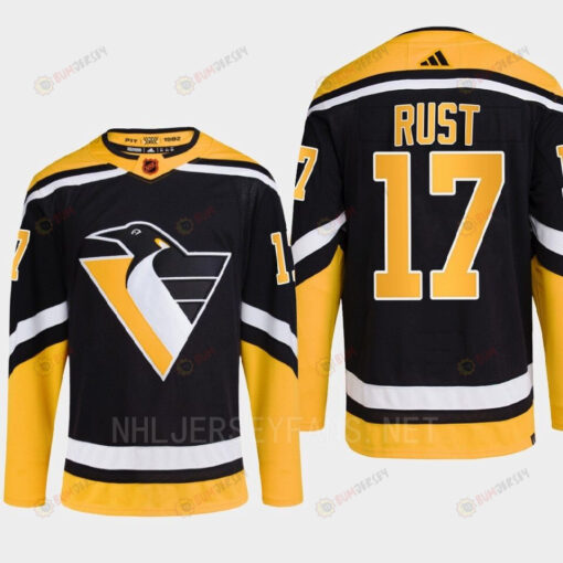 Pittsburgh Penguins 2022 Reverse Retro 2.0 Bryan Rust 17 Black Primegreen Jersey Men's