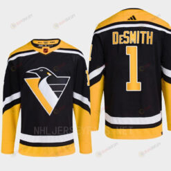 Pittsburgh Penguins 2022 Reverse Retro 2.0 Casey DeSmith 1 Black Primegreen Jersey Men's