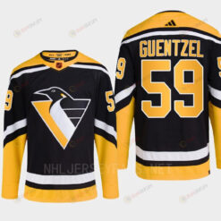 Pittsburgh Penguins 2022 Reverse Retro 2.0 Jake Guentzel 59 Black Primegreen Jersey Men's