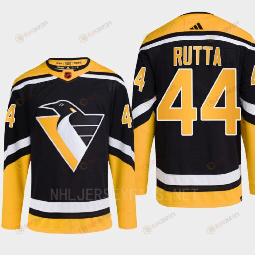 Pittsburgh Penguins 2022 Reverse Retro 2.0 Jan Rutta 44 Black Primegreen Jersey Men's