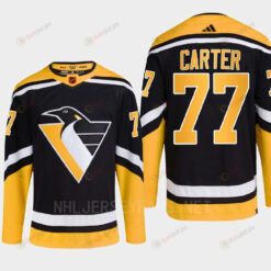 Pittsburgh Penguins 2022 Reverse Retro 2.0 Jeff Carter 77 Black Primegreen Jersey Men's