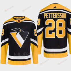 Pittsburgh Penguins 2022 Reverse Retro 2.0 Marcus Pettersson 28 Black Primegreen Jersey Men's