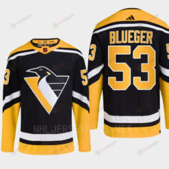 Pittsburgh Penguins 2022 Reverse Retro 2.0 Teddy Blueger 53 Black Primegreen Jersey Men's