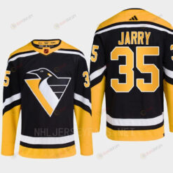 Pittsburgh Penguins 2022 Reverse Retro 2.0 Tristan Jarry 35 Black Primegreen Jersey Men's