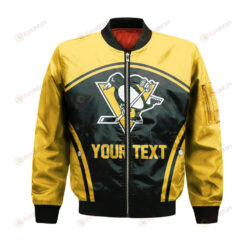 Pittsburgh Penguins Bomber Jacket 3D Printed Custom Text And Number Curve Style Sport