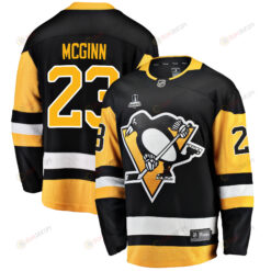 Pittsburgh Penguins Brock McGinn 23 Home 2022 Stanley Cup Final Breakaway Men Jersey - Black