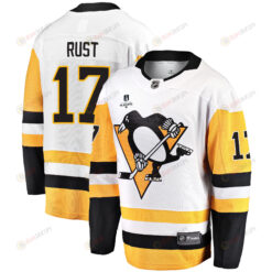 Pittsburgh Penguins Bryan Rust 17 Away 2022 Stanley Cup Final Breakaway Men Jersey - White
