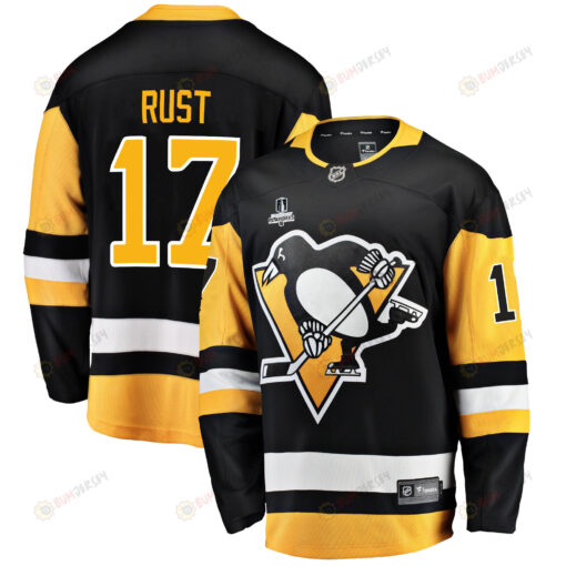 Pittsburgh Penguins Bryan Rust 17 Home 2022 Stanley Cup Final Breakaway Men Jersey - Black