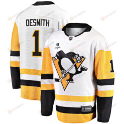 Pittsburgh Penguins Casey DeSmith 1 Away 2022 Stanley Cup Final Breakaway Men Jersey - White