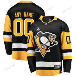 Pittsburgh Penguins Custom Home 2022 Stanley Cup Final Breakaway Men Jersey - Black