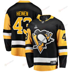 Pittsburgh Penguins Danton Heinen 43 Home 2022 Stanley Cup Final Breakaway Men Jersey - Black