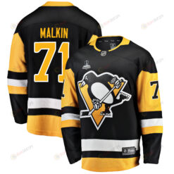 Pittsburgh Penguins Evgeni Malkin 71 Home 2022 Stanley Cup Final Breakaway Men Jersey - Black