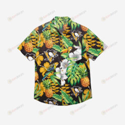 Pittsburgh Penguins Floral Button Up Hawaiian Shirt