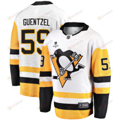 Pittsburgh Penguins Jake Guentzel 59 Away 2022 Stanley Cup Final Breakaway Men Jersey - White
