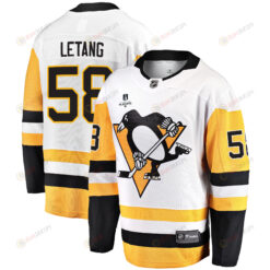 Pittsburgh Penguins Kris Letang 58 Away 2022 Stanley Cup Final Breakaway Men Jersey - White