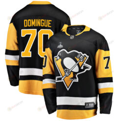 Pittsburgh Penguins Louis Domingue 70 Home 2022 Stanley Cup Final Breakaway Men Jersey - Black