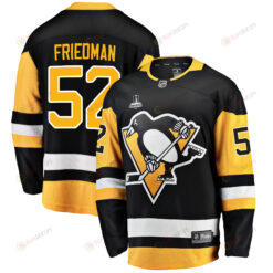 Pittsburgh Penguins Mark Friedman 52 Home 2022 Stanley Cup Final Breakaway Men Jersey - Black