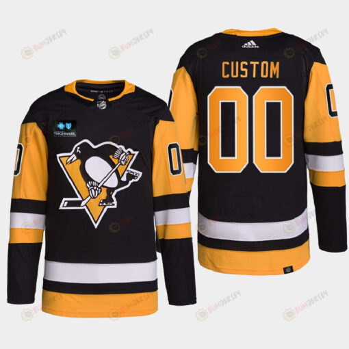 Pittsburgh Penguins Pro Black Highmark Ad Patch 2022-23 Custom 00 Jersey