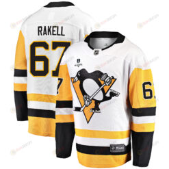 Pittsburgh Penguins Rickard Rakell 67 Away 2022 Stanley Cup Final Breakaway Men Jersey - White