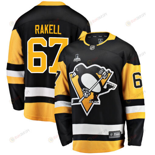 Pittsburgh Penguins Rickard Rakell 67 Home 2022 Stanley Cup Final Breakaway Men Jersey - Black