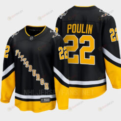 Pittsburgh Penguins Sam Poulin 22 Alternate Black Jersey Breakaway Player