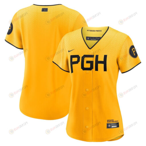 Pittsburgh Pirates 2023 City Connect Women Jersey - Gold