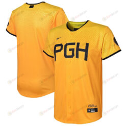 Pittsburgh Pirates 2023 City Connect Youth Jersey - Gold