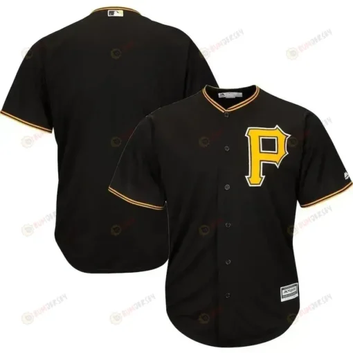 Pittsburgh Pirates Big And Tall Cool Base Team Jersey - Black