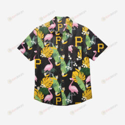 Pittsburgh Pirates Floral Button Up Hawaiian Shirt