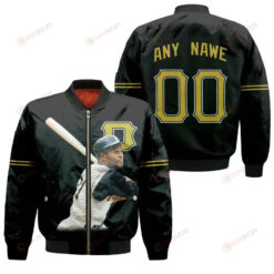 Pittsburgh Pirates Roberto Clemente Black Custom Number Name For Pirates Fans Bomber Jacket 3D Printed